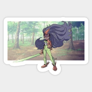 wild hair person Sticker